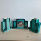 Art Deco Mantelklok + Vazen thumbnail 5