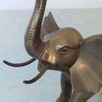 Grote Vintage Messing Olifant – Jaren 70 -(mf48) thumbnail 5
