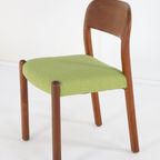 Set 4 Deense Massief Teak Vintage Eetkamerstoelen 'harte Skov' Vintage New Upholstery thumbnail 5