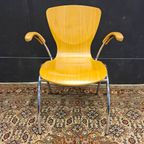 Set Van 3 Design Plywood Opstapelbare Kimball Bingo Guest Chairs / Stacking Chairs / School Stoelen thumbnail 16