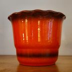 Vintage Bloempot Bloempotje Potje Oranje Jaren 70 thumbnail 7