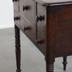 Prachtige Antieke Engelse Lowboy/ Side Table Uit Vroeg 19e Eeuw thumbnail 3