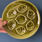 Niderviller Set Van 6 Vintage Oesterborden Diep Groen thumbnail 7