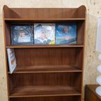 Grote Boekenkast Vintage Boekenkast Teakfineer Wandkast Kast thumbnail 4
