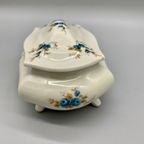 Vintage Bonbonnière Creme Blauwe Bloem thumbnail 3