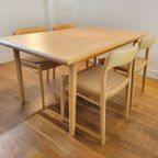 Vintage Deense Eettafel In Beukenhout Van Gudme Uit 1970 thumbnail 7