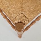 Vintage Bohemian Stijl Bamboe Hoekstoeltje Jaren 70. thumbnail 4