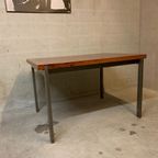 Eettafel "pali" Met Verlengstuk Van Louis Van Teeffelen Voor Wébé 1960. thumbnail 15