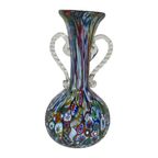 Officine Di Murano 1295 - Millefiori Vase With Amphora Style Handles - Multicolored thumbnail 2