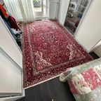 Groot Authentiek Perzisch Tapijt – Dieprood | Handgeknoopt | 390x260 Cm thumbnail 4