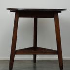 Antieke Engelse Pinewood Cricket Table/ Bijzettafel Uit Eind 18E Eeuw thumbnail 5