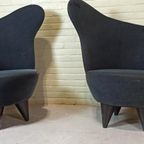 Set Of 2 Vintage Oortjes Design Fauteuils thumbnail 15