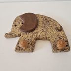 Vintage Kapstok Jaren 70 Keramieke Olifant Kapstokje thumbnail 6
