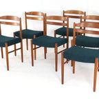 Set 6 Carl Ekström Voor Albin Johansson Stoelen Vintage thumbnail 21
