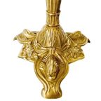 Barok Messing Kandelaar 3 Armen Art Nouveau 1930’s thumbnail 6