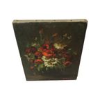 Bloemen Stilleven Schilderij Olie Op Doek Amateur Gesigneerd thumbnail 14