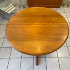 Vintage Deens Design Eettafel Ovaal/Rond, Massief Teak, Verlengbaar thumbnail 16