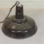 Vintage Industriële Emaille Hanglamp, Zwart thumbnail 14