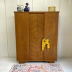 Vintage Kledingkast J`60 3 Deurs Demontabel Hang/leg thumbnail 10