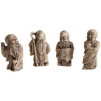 Vier Japanse Netsuke-stijl Beeldjes, Franse Reproductie thumbnail 2