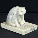Ijsbeer Beeld Sculptuur Hars Pearlite Marblecraft Canada 12Cm | Kerst thumbnail 2