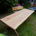Prachtige Grote Boomstam Tuinset : Tuintafel En Bank 220 Cm thumbnail 4