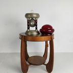 Unieke Vintage Tinnen Lamp Met Uurwerk thumbnail 15