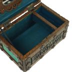 Antieke Houten Naaidoos Tramp Art Volkskunst Uniek Stuk 1928 thumbnail 12