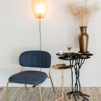 Jolien Fauteuil Goud/Donkerblauw thumbnail 14