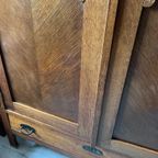 Eiken Linnenkast Met 3 Planken En Onderlade, 105 Cm Breed En 200 Hoog thumbnail 6