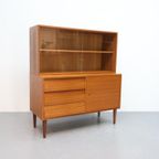 Vintage Wandmeubel Met Vitrine Teak thumbnail 8
