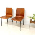 2 Vintage Stoel Friso Kramer Euroika Auping Jaren 60 Plywood thumbnail 11