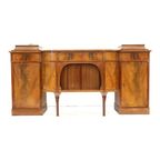 Uniek Victoriaans Gevlamd Mahonie Dressoir Uit De 19De Eeuw thumbnail 4