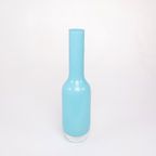 Tarnowiec Opaal Blauwe Glazen Vaas, 1970s thumbnail 2