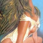 Vintage Xl Leren Reliëf Schilderij Van Een Sexy Dame thumbnail 13