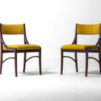 Vintage Set Van 5 Italiaanse Eetkamerstoelen Van Ico Parisi, 1960 thumbnail 7