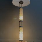 Glass Base Floor Lamp With Silk Shade By Richard Essig For Besigheim 1970S thumbnail 10