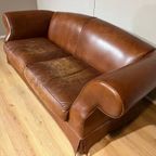 Chesterfield Look 3 Zits Bank + Fauteuil - Bruin - Leder thumbnail 14