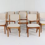 Set 8 Deense Stoel Stoelen 'Kettrup' Vintage New Upholstery thumbnail 3