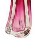 Paarse Roze Tafellamp Kristal Val Saint Lambert Swirl Jaren 60 thumbnail 15