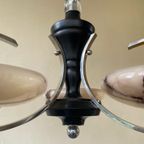 Lamp Hanglamp Art Deco 1930 3 Arms Glazen Kelken Frans thumbnail 4