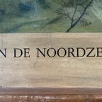 Vintage Linnen Schoolkaart – In De Noordzee thumbnail 3