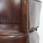 Geweldige Set Van 2 Cognac Kleurige Rundleren Ralph Lauren Design Eetkamerstoelen thumbnail 14