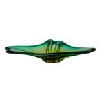 Mid-century Vintage Glazen Schaal Murano Geel Groen thumbnail 2