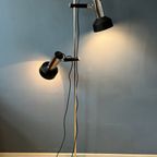 Mid Century Vloerlamp Met Twee Zwart/Chroom Spots thumbnail 2