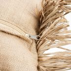 Bazar Bizar |de Jute Bonita Kussenhoes - Naturel - 30x50 thumbnail 5