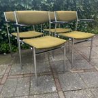 4X Gijs Van Der Sluis Eetkamerstoelen Jaren 70 thumbnail 2