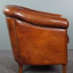 Schapenleren Clubfauteuil Met Een Prachtige Cognac Kleur thumbnail 5