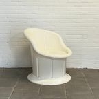 Vintage Popptorp Fauteuil Wit Van Knut & Marianne Hagberg Voor Ikea thumbnail 2