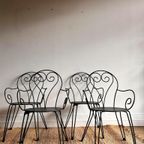 4 Franse Tuinstoelen Terras Brocante Vintage thumbnail 2